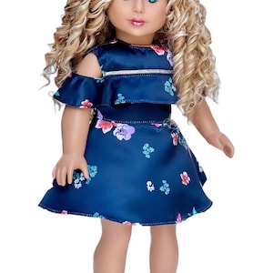 Romantic Moment Dark Blue Dress Clothes Fits 18 Inch Doll Doll Not Included image 7