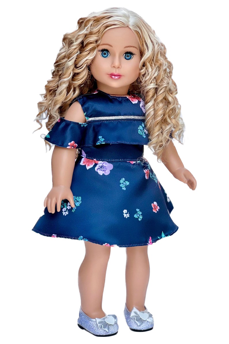 Romantic Moment Dark Blue Dress Clothes Fits 18 Inch Doll Doll Not Included image 7