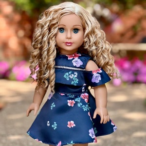 Romantic Moment Dark Blue Dress Clothes Fits 18 Inch Doll Doll Not Included image 5