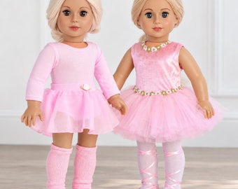 Practice & Performance - Pink Ballet Outfit Bundle for 18-Inch Dolls
