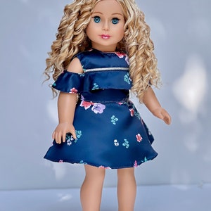 Romantic Moment Dark Blue Dress Clothes Fits 18 Inch Doll Doll Not Included image 6