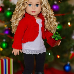 Uptown Girl -4 Piece Outfit for 18 inch Doll - Jacket, Tanktop, Leggings & Boots image 2