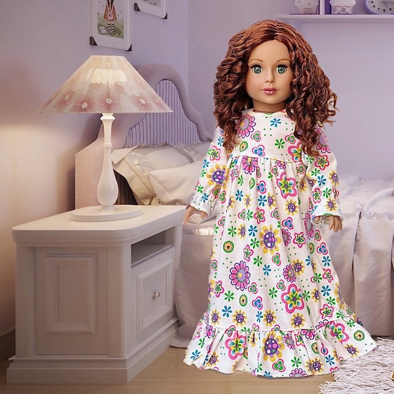 Good Night Doll Clothes for 18 Inch Cotton Nightgown Etsy UK