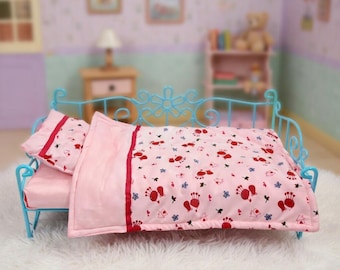 Bedding Set - Accessories for 18 inch Dolls - includes Comforter, Blanket and Pillow (Sweet Dream Nightgown sold separately)