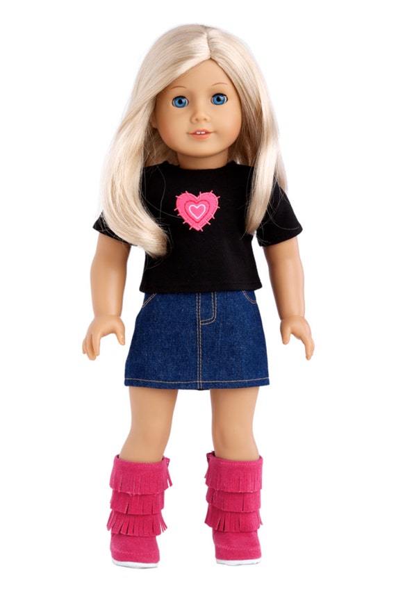 White Tank Top /& Blue w//Stars Leggings fits 18 inch American Girl Doll Clothes
