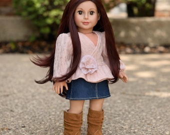 Passion For Fashion -8 inch Doll Clothes  - Blouse, Skirt & Boots (Doll Not Included)