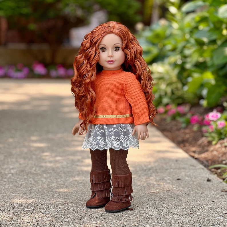 Hello Sunshine Doll Clothes for 18 inch Doll 3 Piece Doll Outfit Tunic, Leggings and Boots. image 1