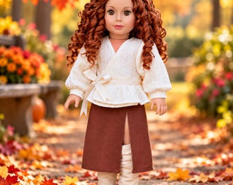 Fashion Fusion - 18 Inch Doll Outfit - 3-Piece: Blouse, Skirt & Boots