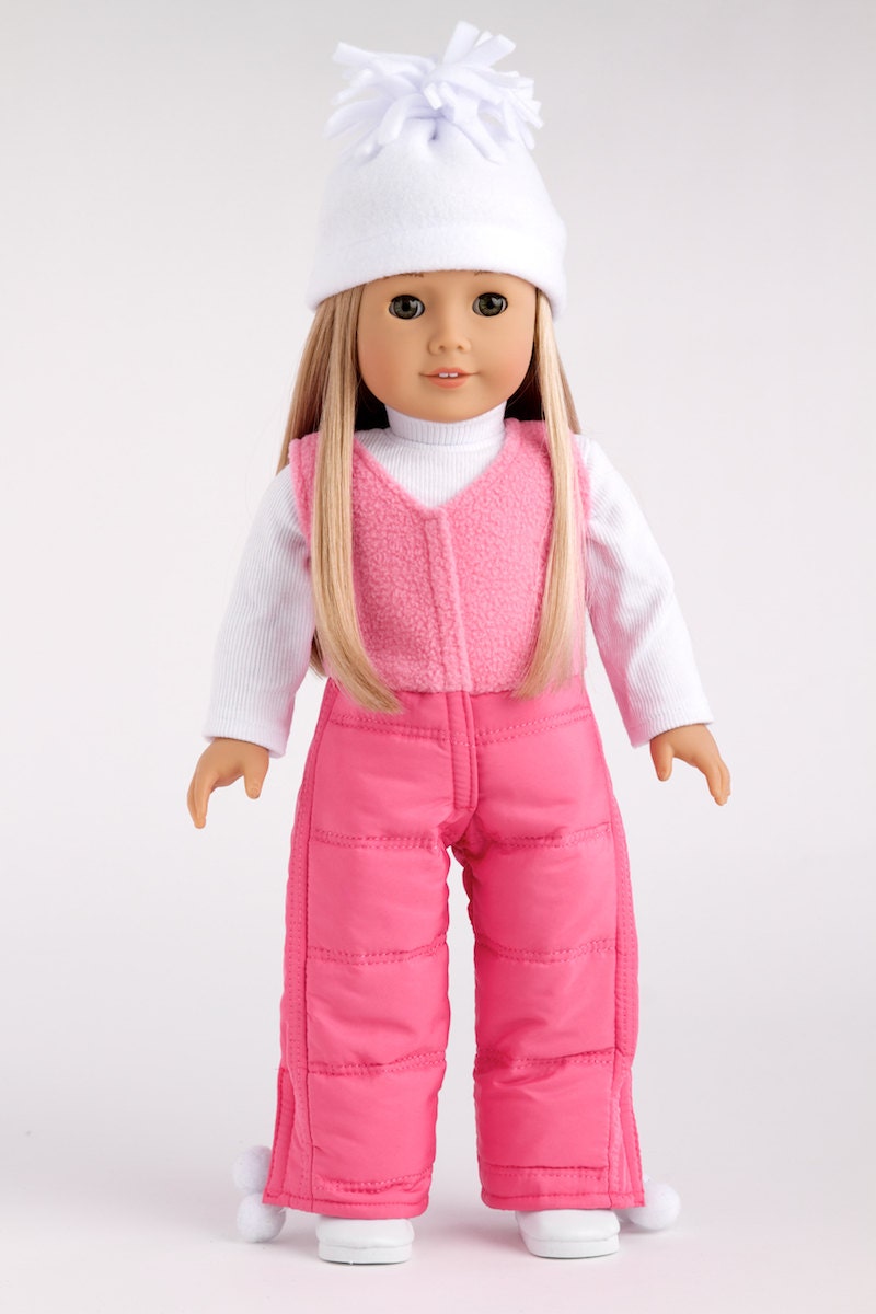 18" Doll Pink Snowsuit Set with Boots and Mittens fits 18" Doll Jacket & Pants 