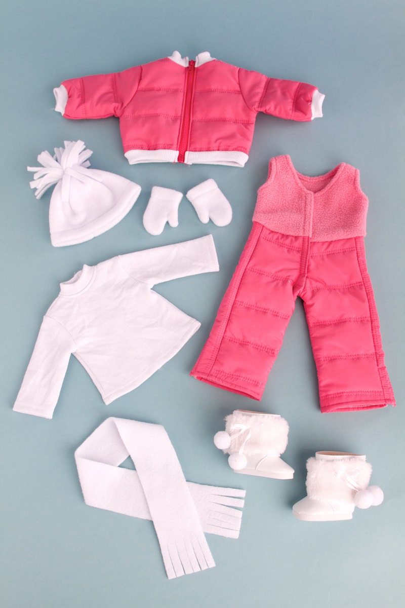 Let It Snow Clothes Fits 18 Inch Dolls Pink Snow Pants and Jacket