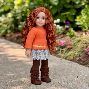 Hello Sunshine Doll Clothes for 18 inch Doll 3 Piece Doll Outfit Tunic, Leggings and Boots. image 2