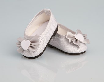 Sparkling Silver Shoes - Fit 18 inch Dolls