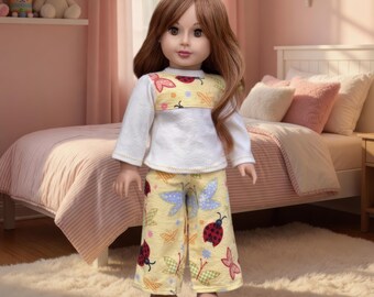 Ladybug Pajama - 18 inch Doll Clothes