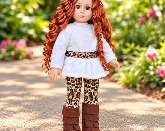 Fashion Safari - 18 inch Doll Clothes -Tunic, Leggings & Boots (Doll Not Included)