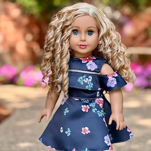 Romantic Moment Dark Blue Dress Clothes Fits 18 Inch Doll Doll Not Included image 3