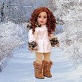 Winter Fun - Doll Clothes For 18 inch Doll - Ivory Parka with Leggings and Boots (doll not included)