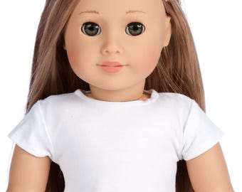 White T-Shirts for 18-Inch Dolls – 3 Pack