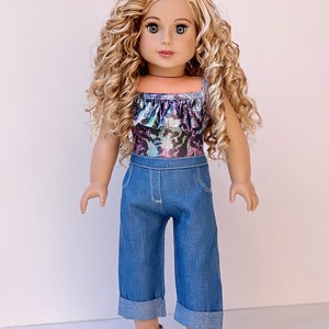 Ultimate Doll Playset Clothes Fits 18 inch Doll 6 Pieces Doll Outfits Includes Pants, Shirt, Leather Jacket, Dress, Shoes image 7