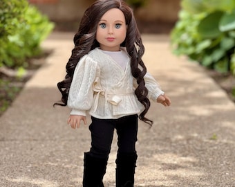 18 Inch Doll Outfit - 4-Piece: Blouse, Tank, Top, Leggings & Boots