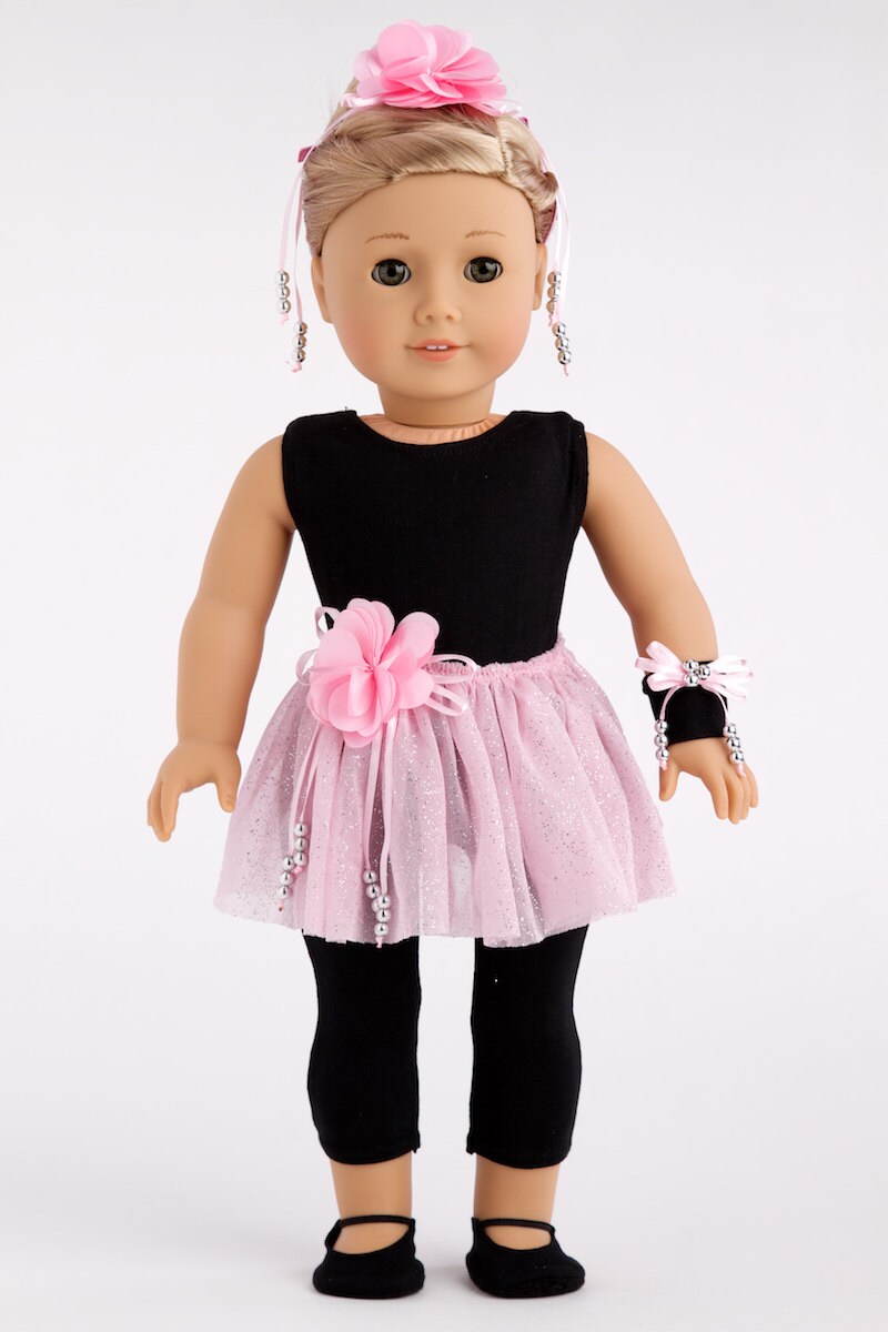 1 set Doll Clothes for 18 Inch  Fashion Pink Ballet dress Gut 
