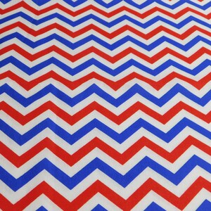 Patriotic Chevron-Red-White-Blue - One continuous cut - 1/2 yard
