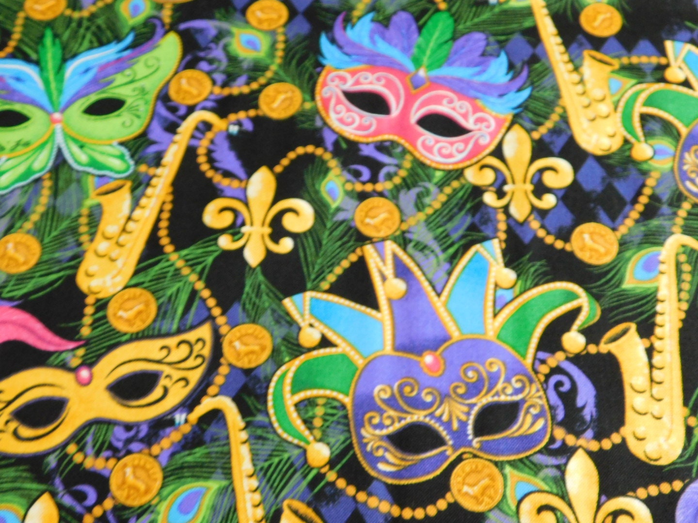 Mardi Gras By M Liss Beautiful and Colorful Mardi Gras fabric | Etsy