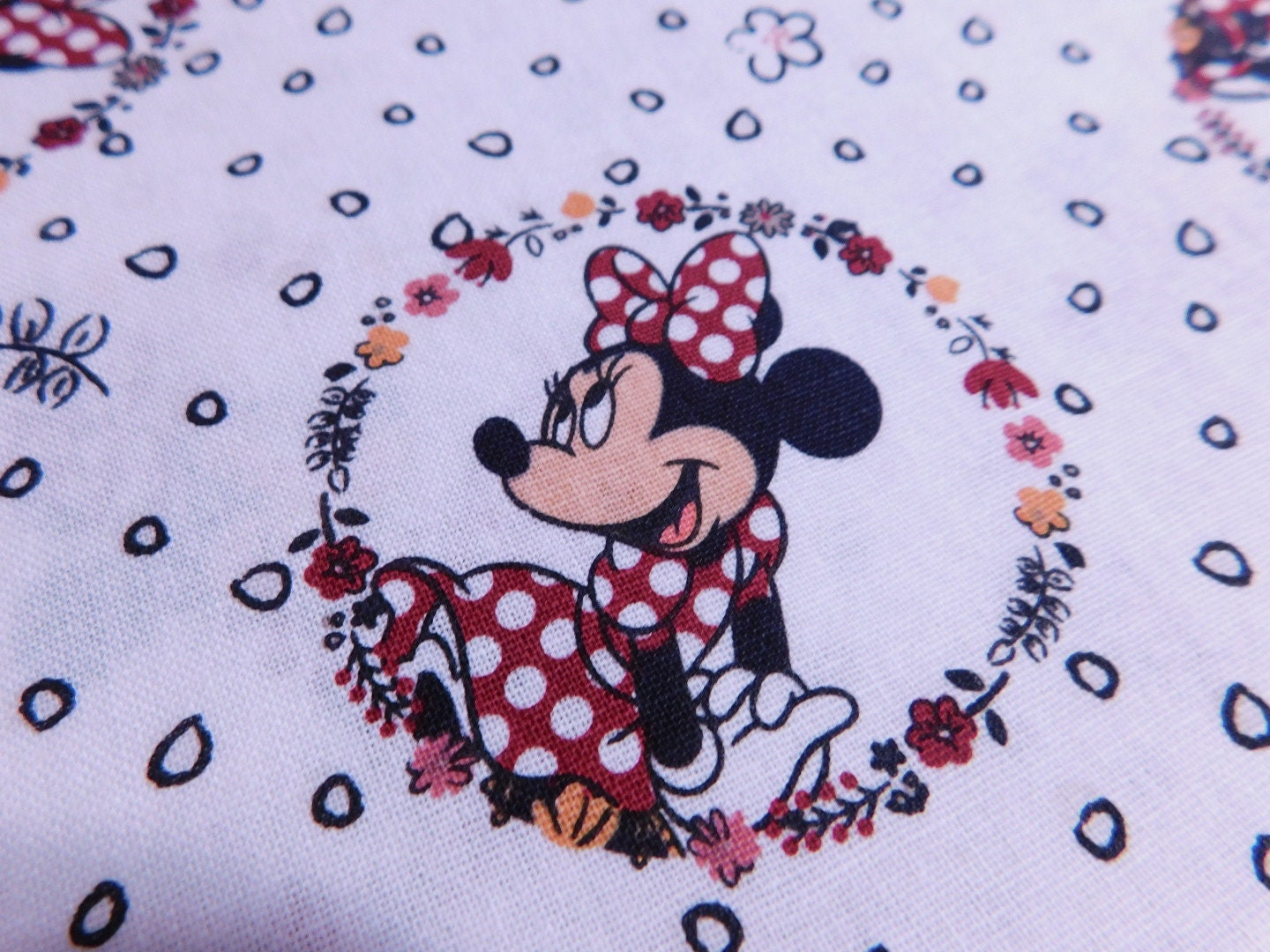 Disney Minnie Mouse in Her Red With White Polka Dot Dress and Bow - One ...