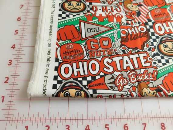 Ohio State University Christmas Allover Cotton Fabric Christmas
