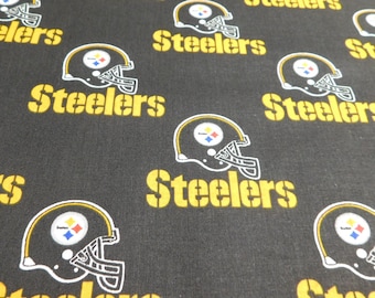 NFL Licensed Pittsburg Steelers Cotton Fabric - One continuous cut - Priced by 1/2 yard