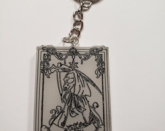 Glow-in-the-Dark Tarot Keychain - Death