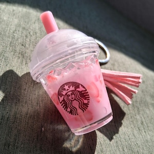 Mini Pink Drink Keychain