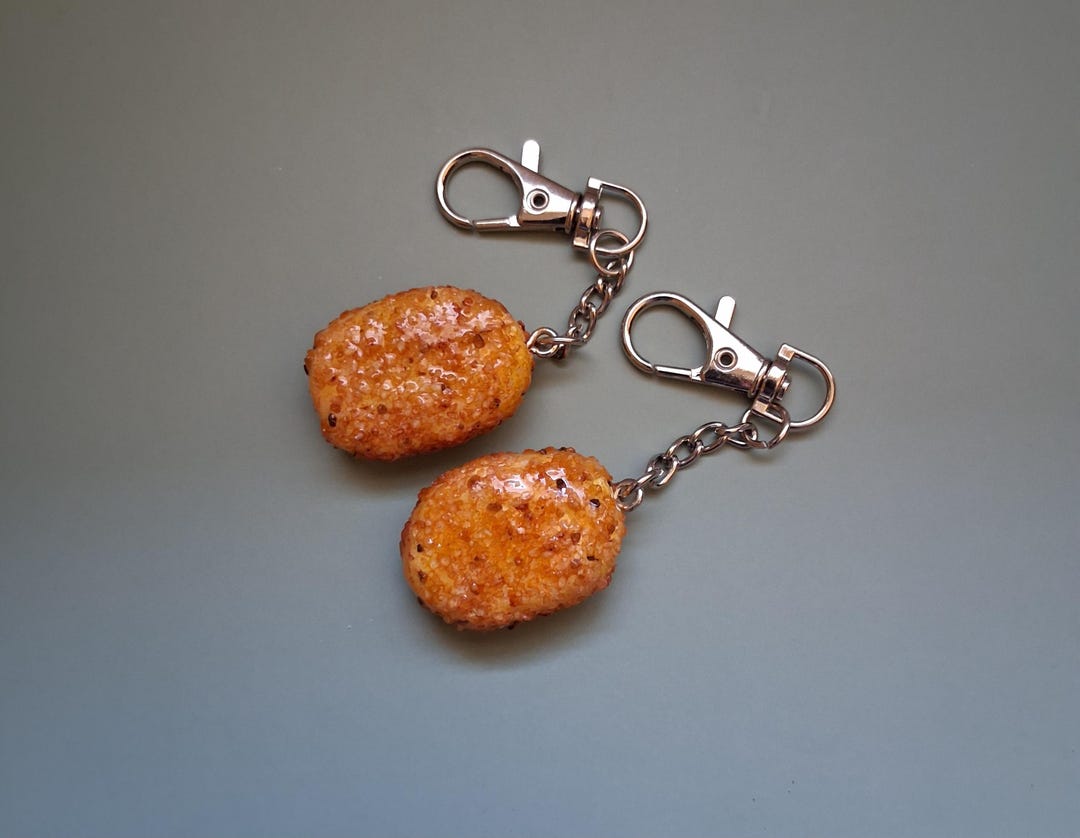 Nugget Key Chain Chicken Nugget Keychain - Etsy