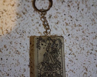 Glow-in-the-Dark Tarot Keychain - Temperance