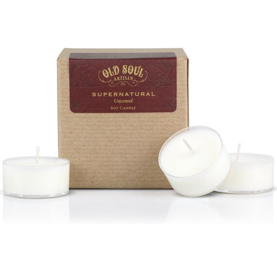 Unscented soy tea light candles Supernatural fragrance Etsy