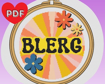 Blerg - 30 Rock - Cross Stitch Pattern