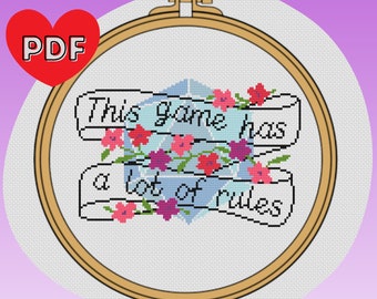 Dungeons and Dragons This Game Has a Lot of Rules - Dimension 20/Fantasy High - Cross Stitch Pattern