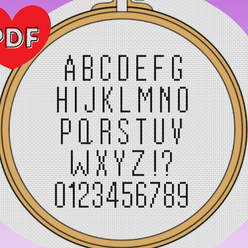 Cross Stitch Alphabet Old English Cross Stitch PDF Oldy - Etsy