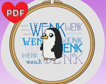 Gunther Penguin Wenk - Cross Stitch Pattern