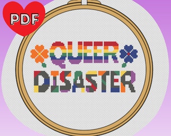 Queer Disaster - Queer Pride - LGBTQ+ - Cross Stitch Pattern