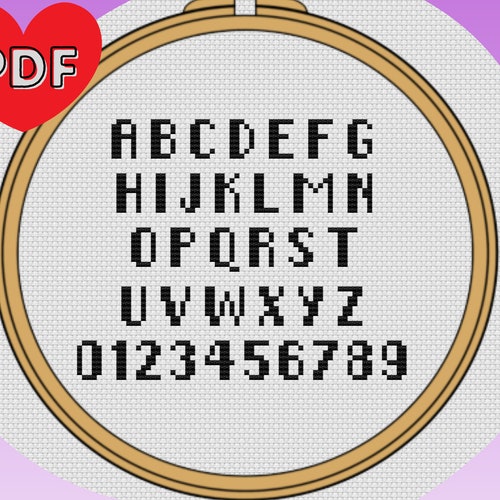 Cross Stitch Alphabet Old English Cross Stitch PDF Oldy - Etsy