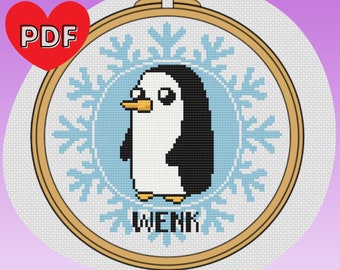 Gunther Penguin - Cross Stitch Pattern