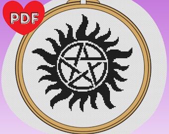 Anti-Possession Tattoo - Supernatural - Cross Stitch Pattern
