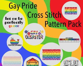 Gay Pride Cross Stitch Pattern set