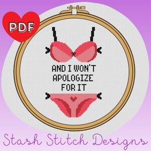 And I Won&#39;t Apologize For It - Belinda Blinked - MDWAP Podcast - Cross Stitch Pattern