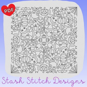 Halloween Blackwork Pattern