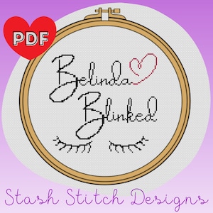 Belinda Blinked - MDWAP Podcast - Cross Stitch Pattern