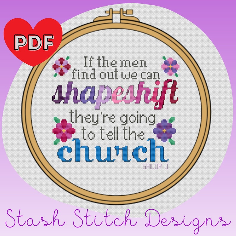 If The Men Know We Can Shapeshift If the Men Find Out We Can Shapeshift Cross Stitch Pattern | Etsy