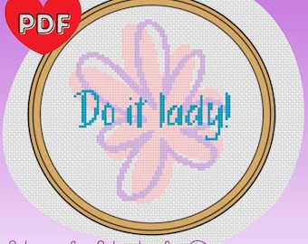 Do It Lady- Cross Stitch Pattern