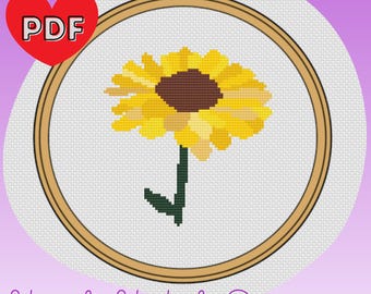 Small Sunflower -  Cross Stitch Pattern