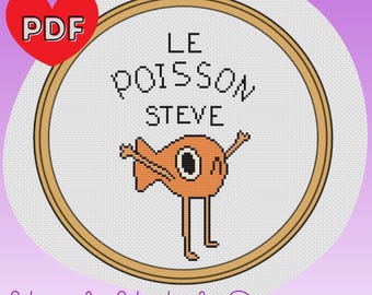 Le Poisson Steve - Cross Stitch Pattern